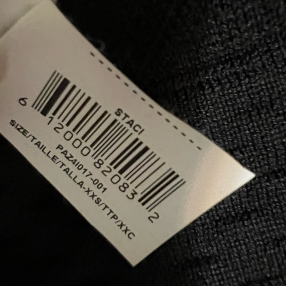BCBG Maxazria Staci textured black long sleeved cropped cardigan shrug  XXS EUC - Picture 6 of 12